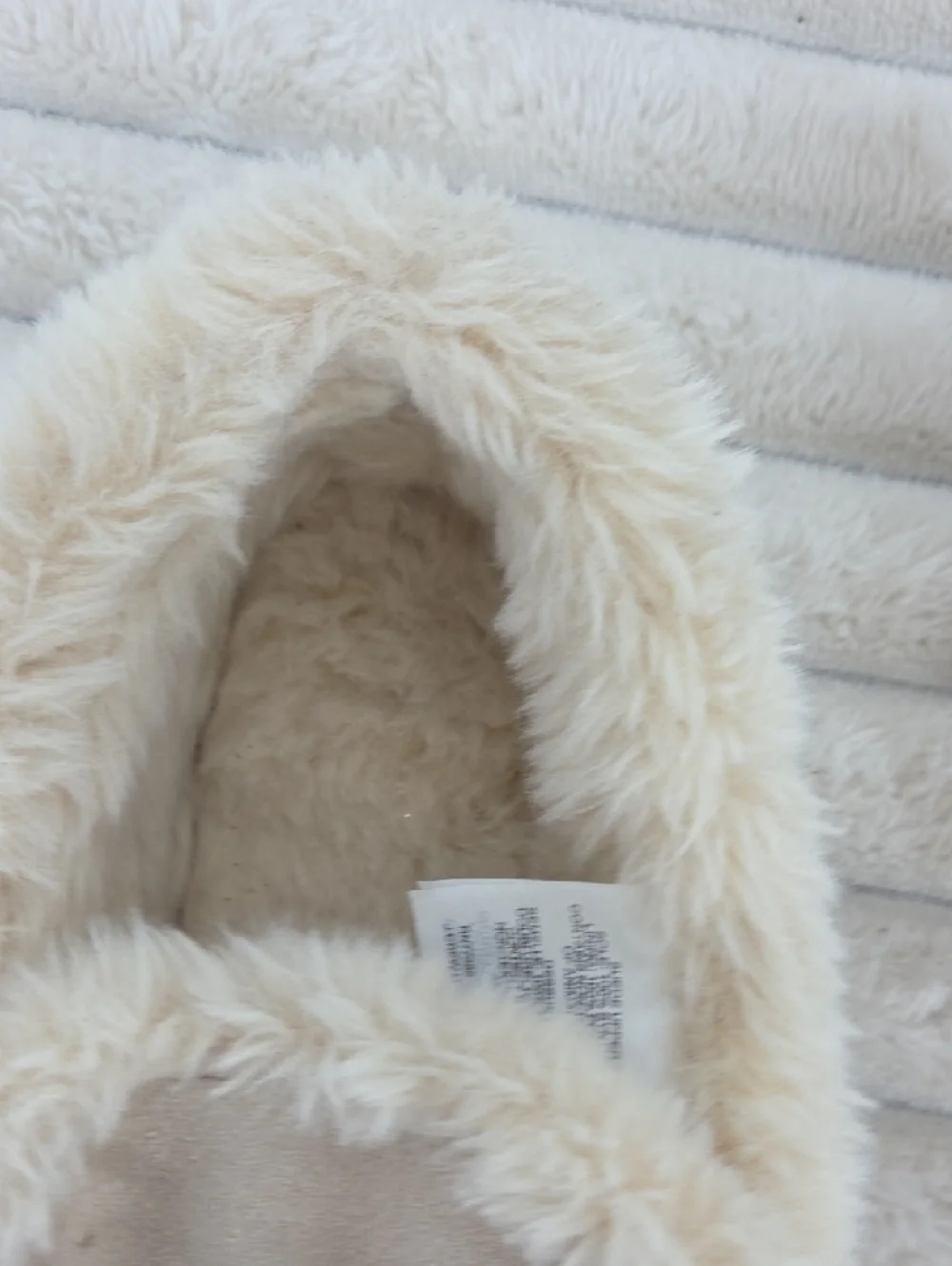 J. Crew Cream Faux-Fur Lined Kids Moccasins with Brown Lace Bows
